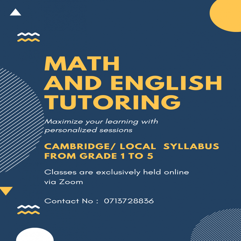 English and Mathematics Indivdual classes