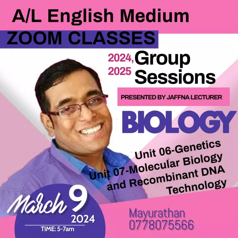 ZOOM Bio (pure) English Medium Group classes