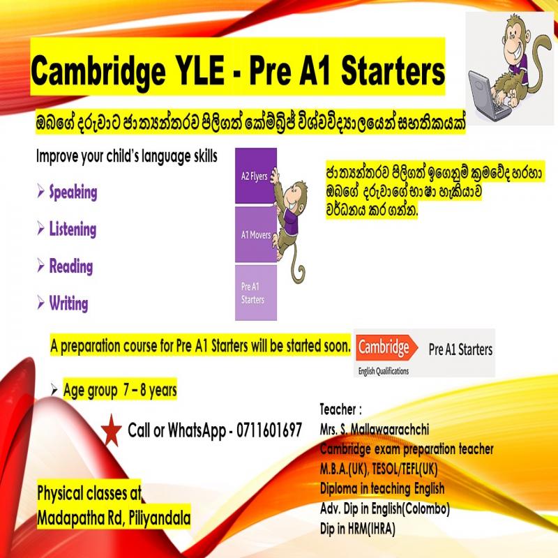 Cambridge YLE - Pre A1 Starters