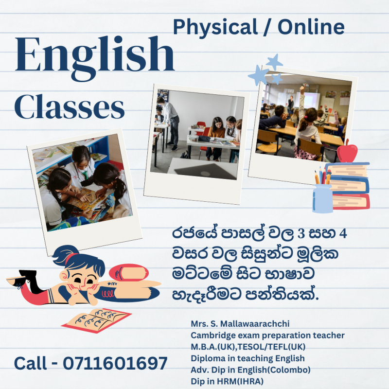 English classes for grade 3,4 kids