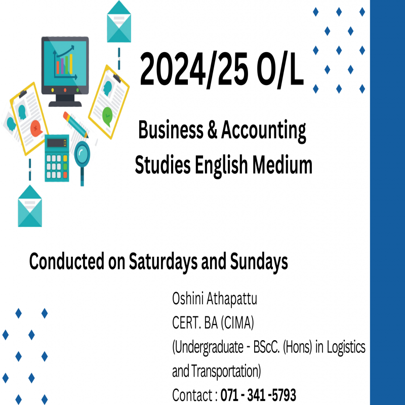 2024/25 OL Business and Accounting Studies (English Medium)