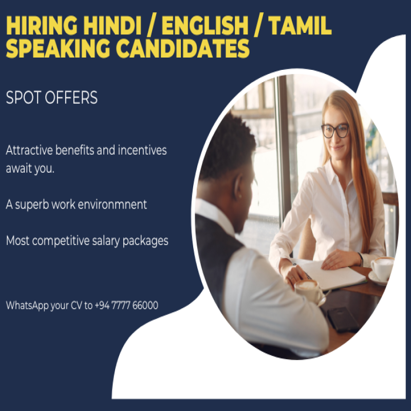 Call Center Executive - Sales-(Hindi/English/Tamil/Telegu)