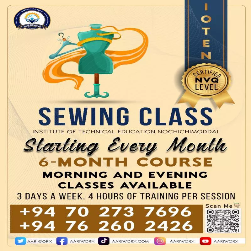 Diploma Sewing Classes in Vavuniya
