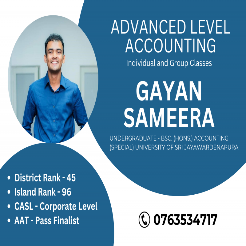 Advanced Level (A/L) Accounting Classes (Sinhala And English Medium