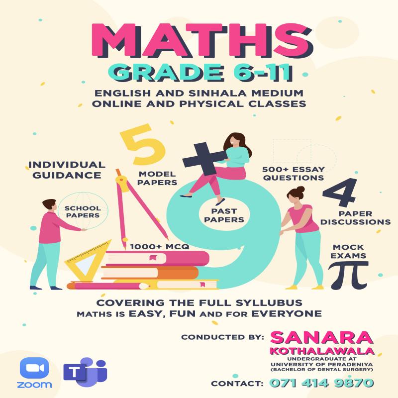Maths Classes for grades 6-11