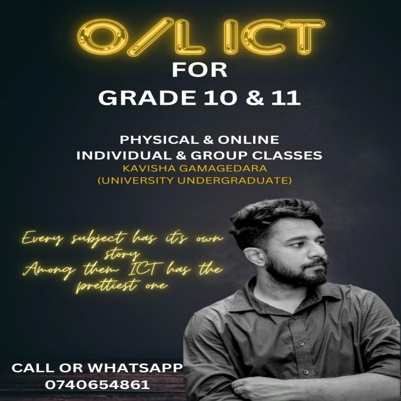 O/l ICT classes for Grade 10 & 11 students