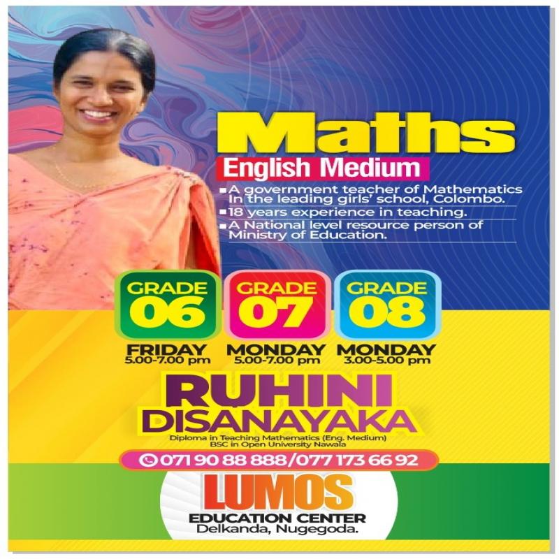 Maths 6/7/8 (English medium)