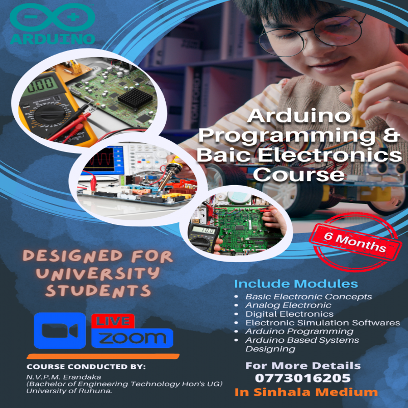 Basic Arduino and Electronic Course || For Pre Undergraduate Students