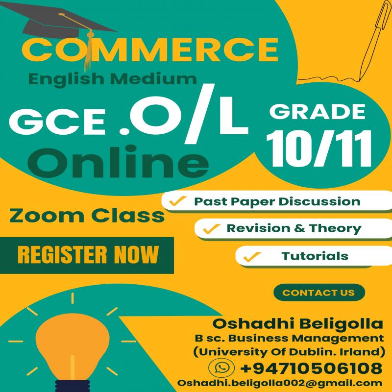 Commerce O/L -  English medium (Grade 10 and 11)