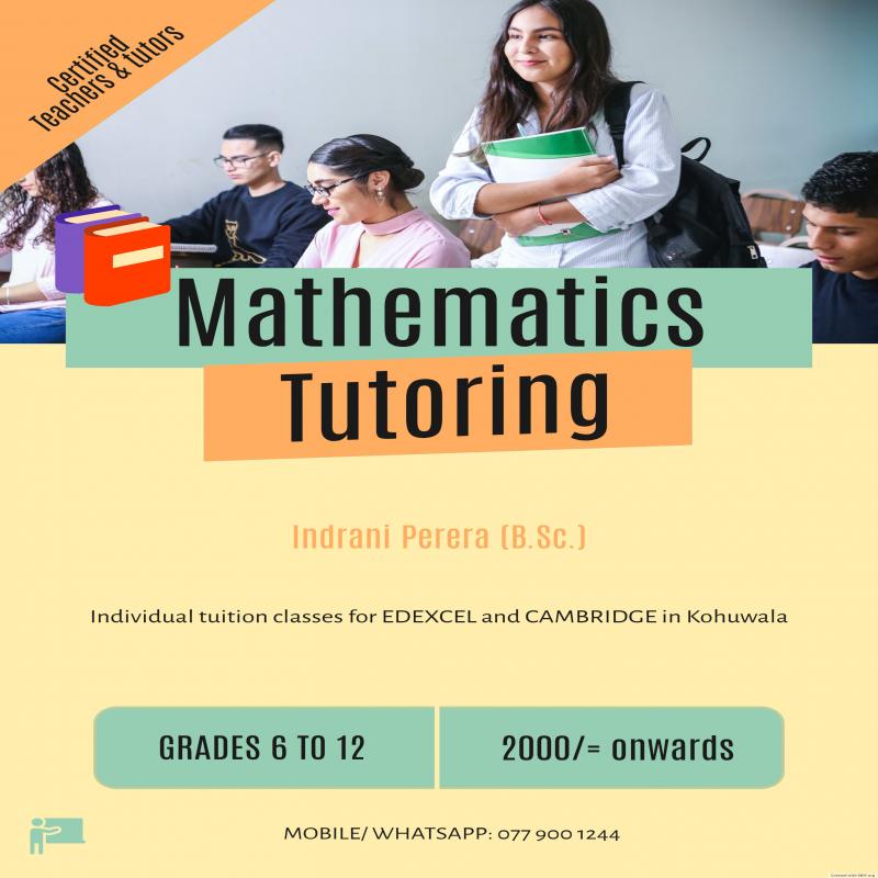 Mathematics tuition for Edexcel and Cambridge