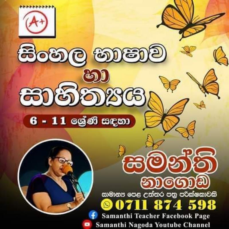 Sinhala classes for 6 - 11