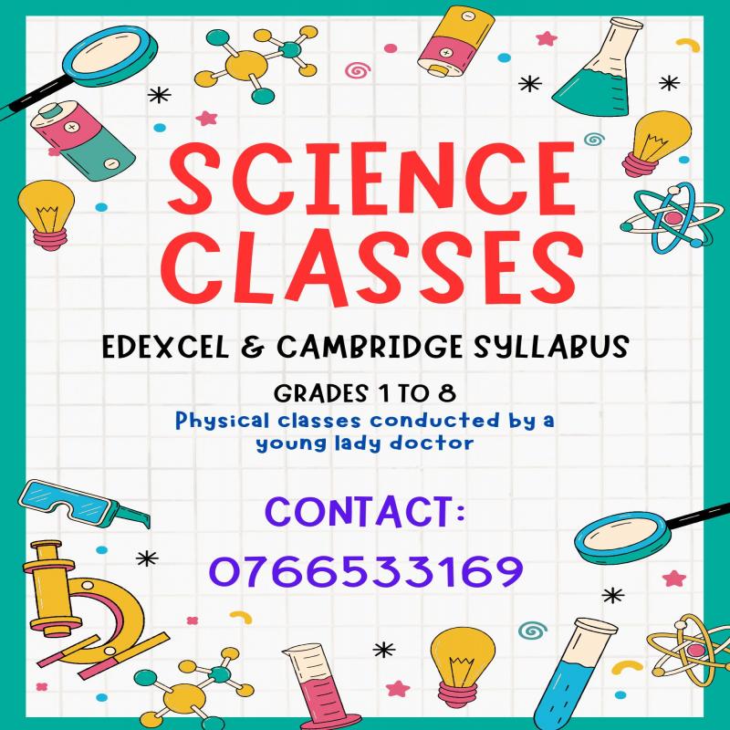 Edexcel & Cambridge Science Classes From Grade 1 To 8