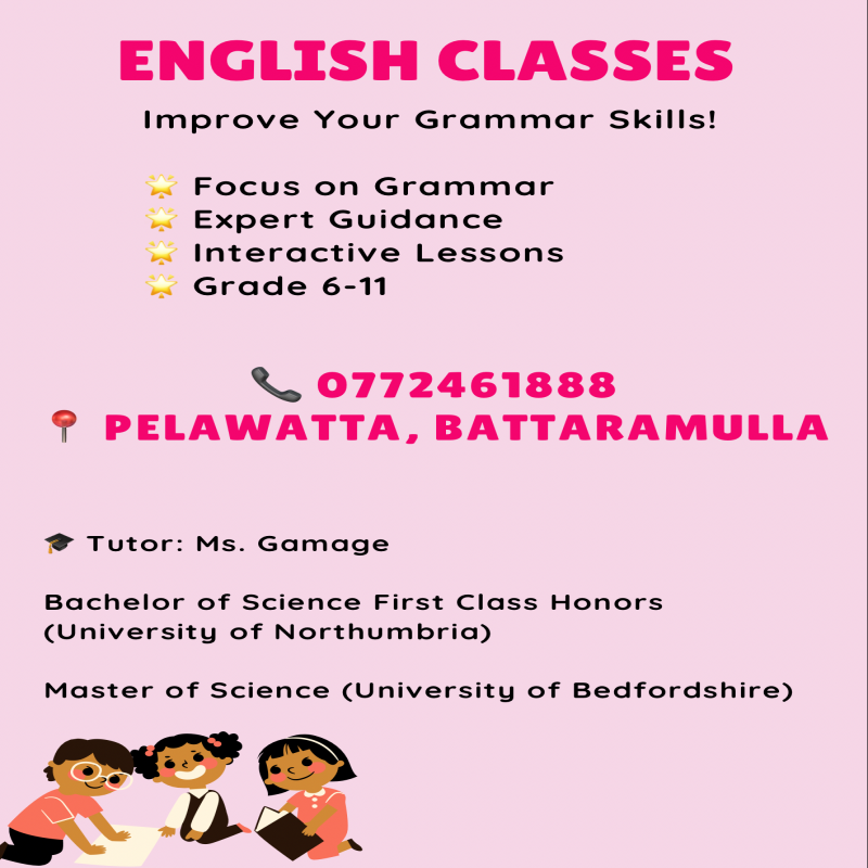 English Classes Grade 6-11 Battaramulla