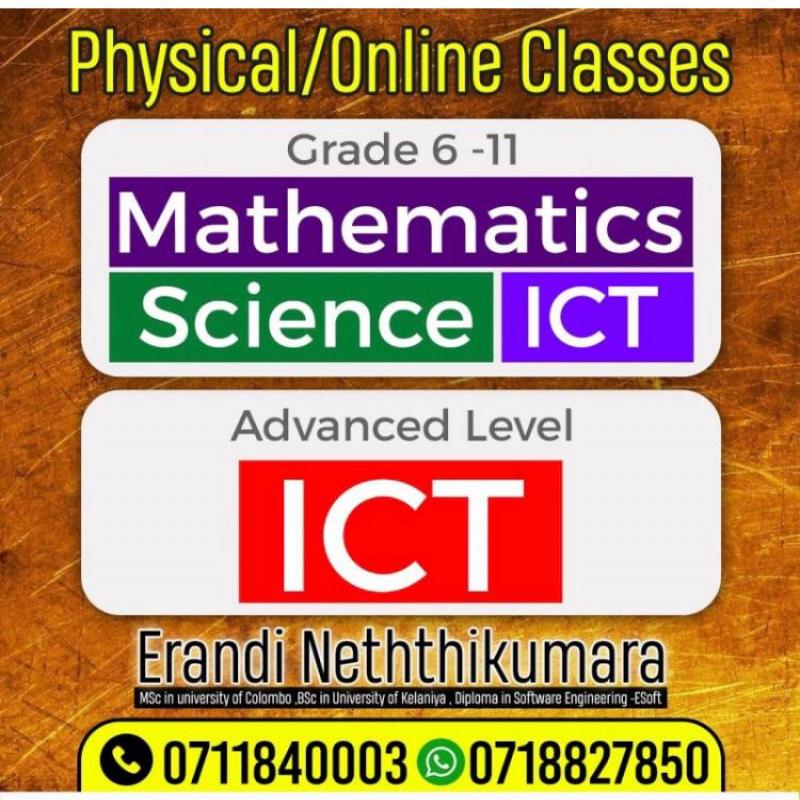 A/L ICT (English / Sinhala Medium) :(Local/Cambridge Syllabus)