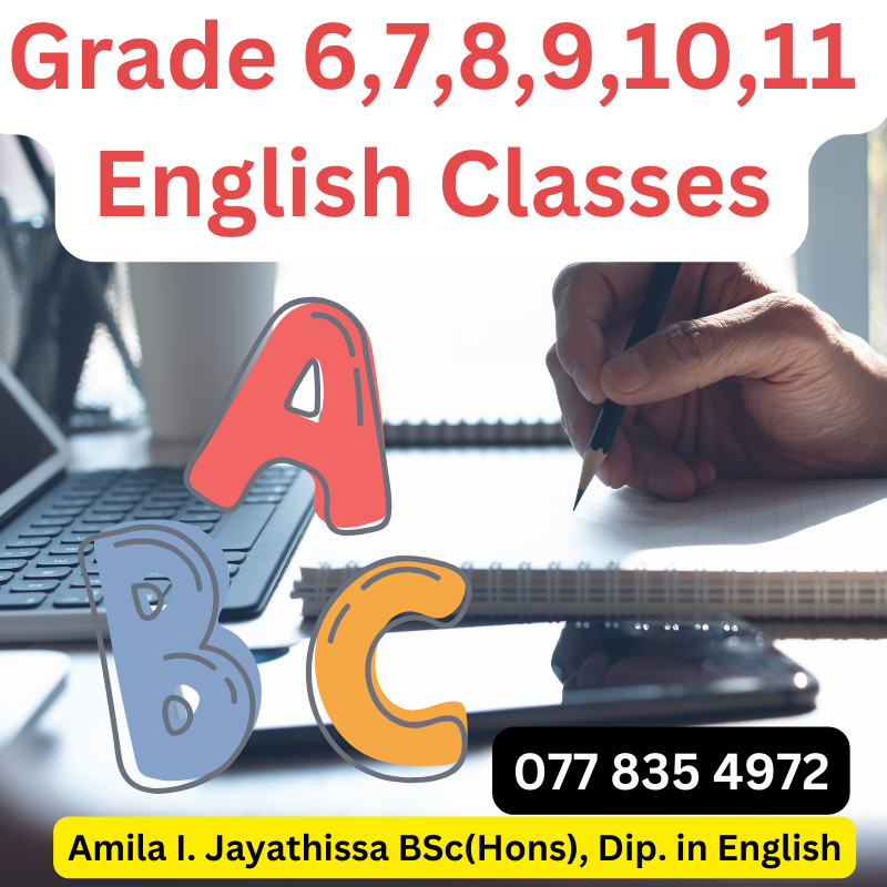 ▲English Classes Grade 6,7,8,9,10,11 - G.C.E O/L - ඉංග්‍රීසි පන්ති▲