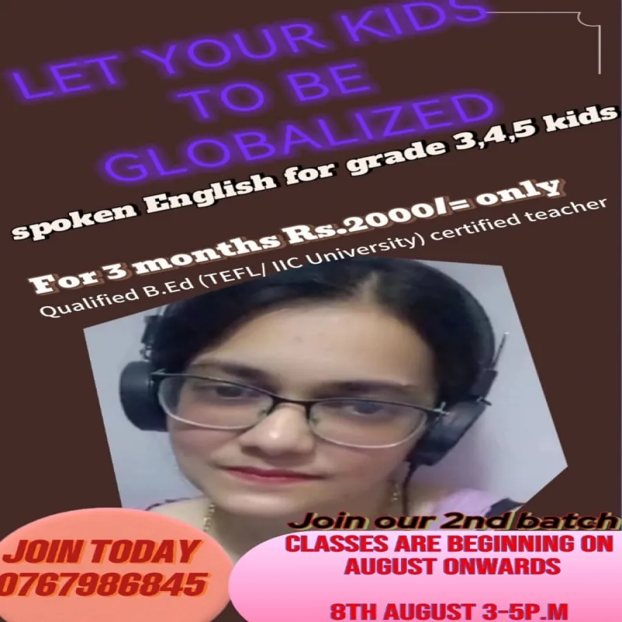 Spoken English Class For Grade 3 - 5