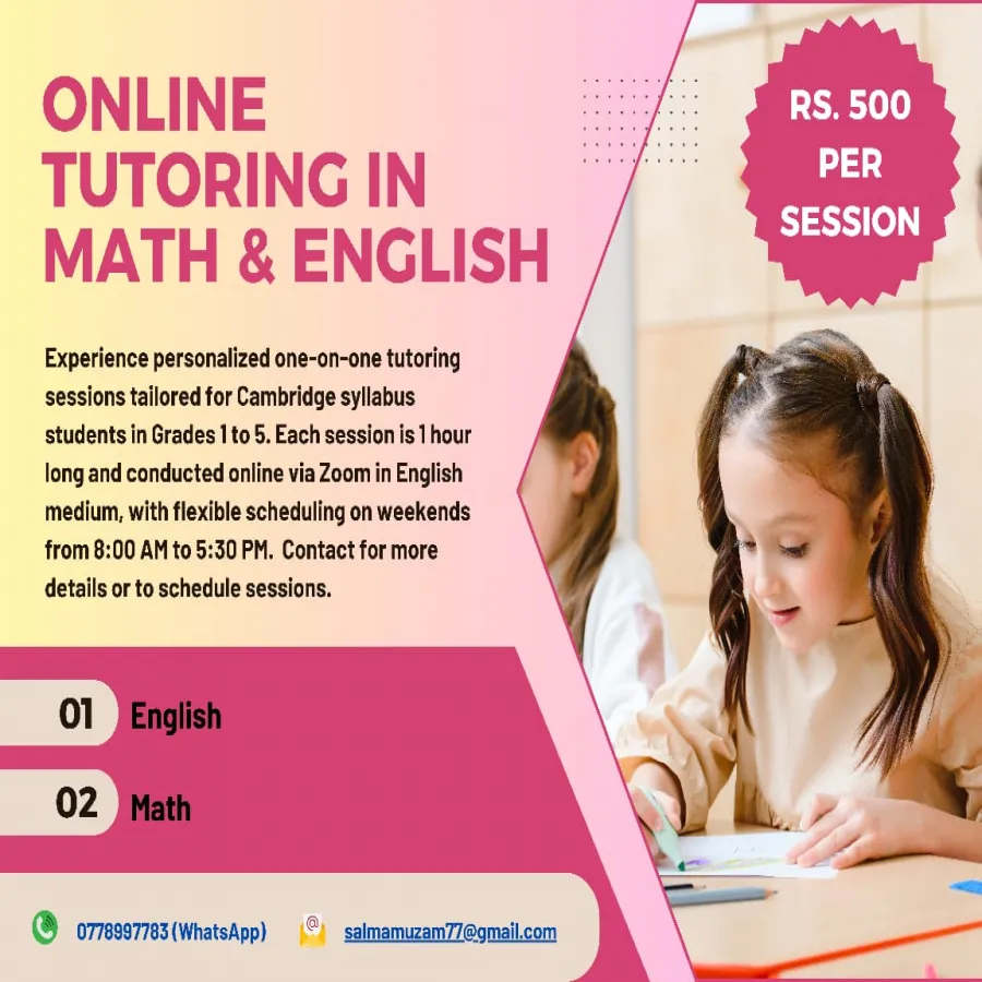 Online Math & English Teaching
