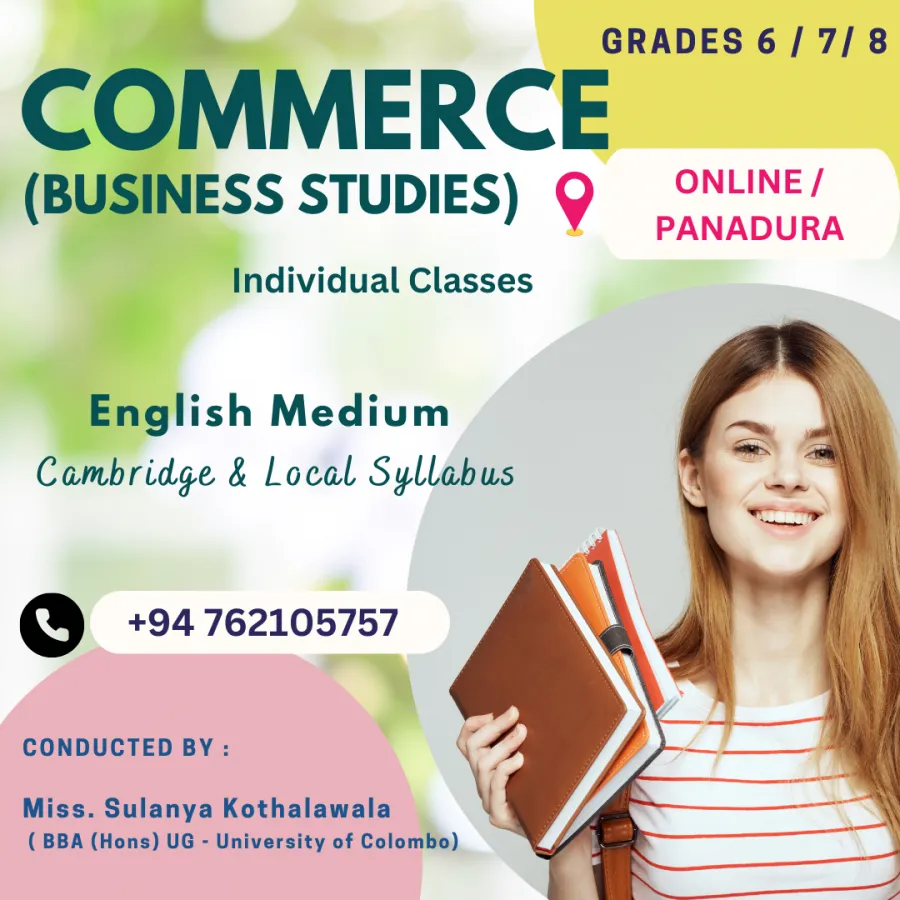 COMMERCE - Lyceum & Other International School Syllabuses