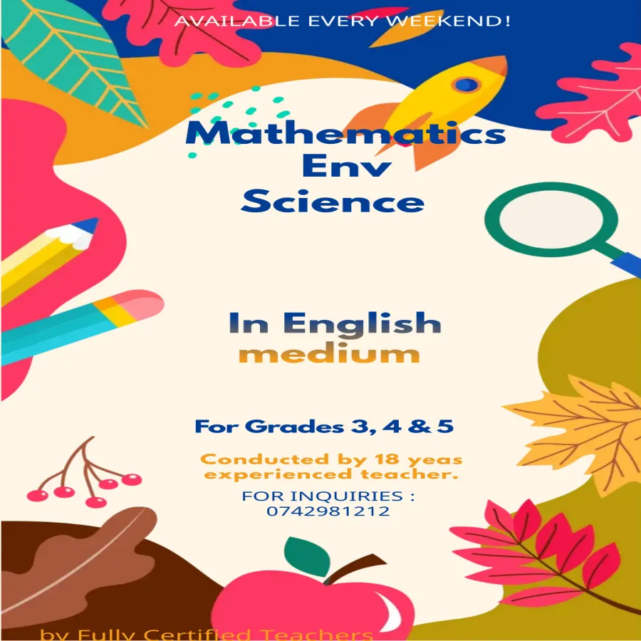 English medium classes for Primary students