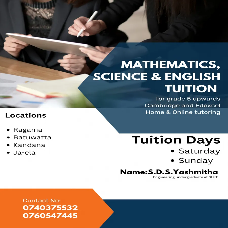 Tuition classes for Cambridge Ol and lower grades