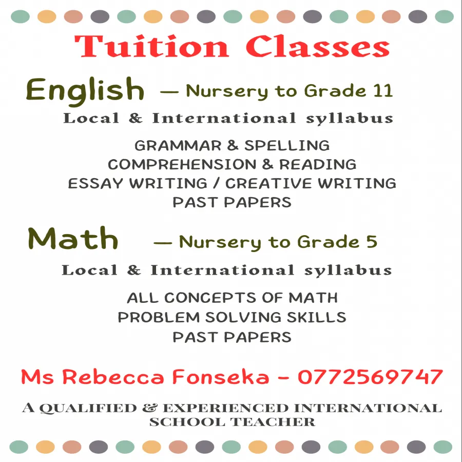 English & Maths Tuition