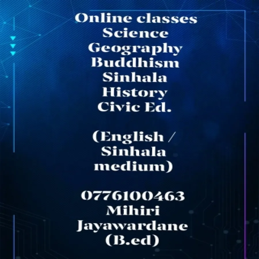 English medium and Sinhala  medium Classes