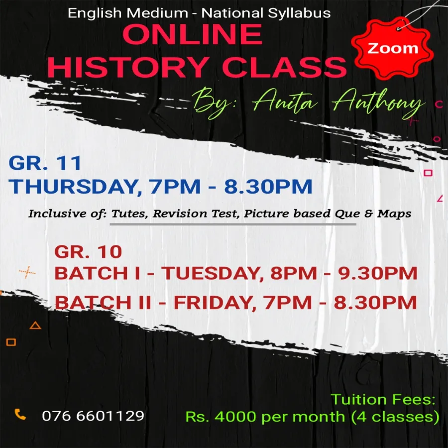 Online History Class - English Medium