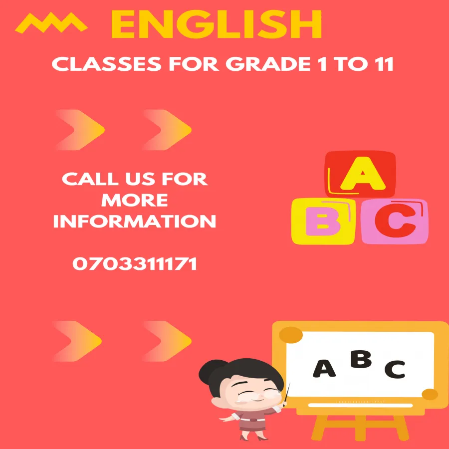 English Classes for Grade 1 - 11