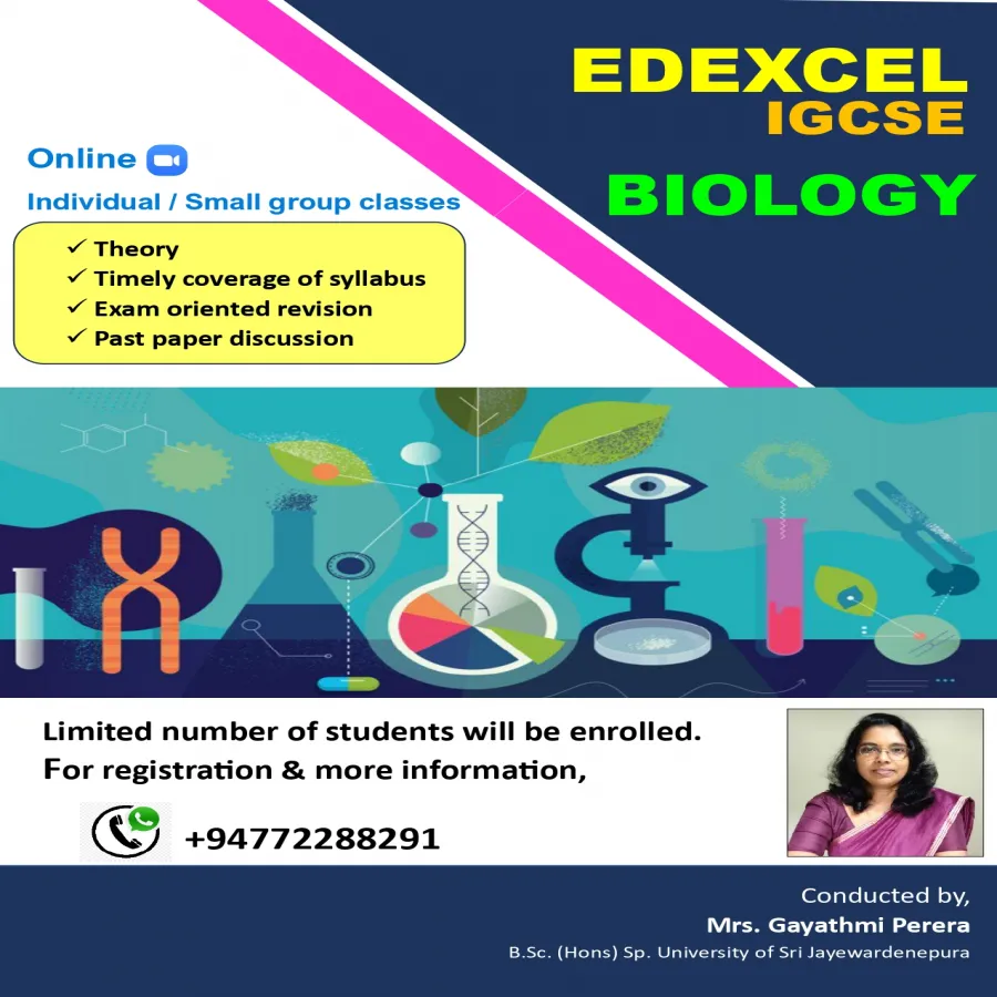 Edexcel IGCSE Biology Online individual or small group classes