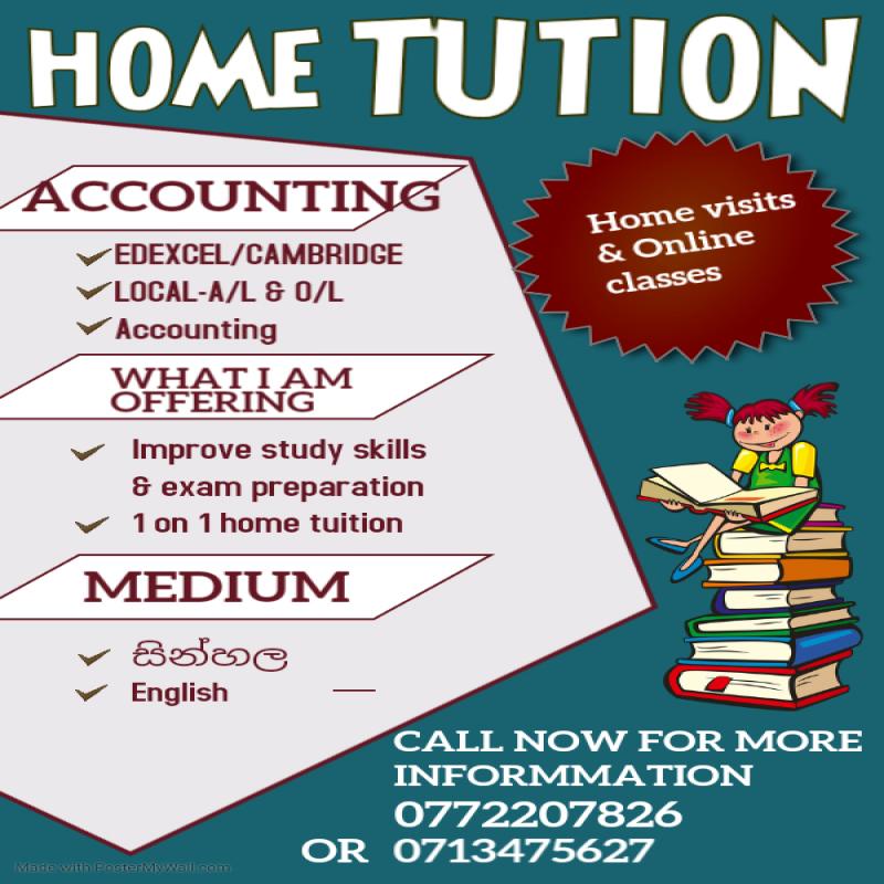 Accounting-A/l, O/L and EDEXCEL/CAMBRIDGE