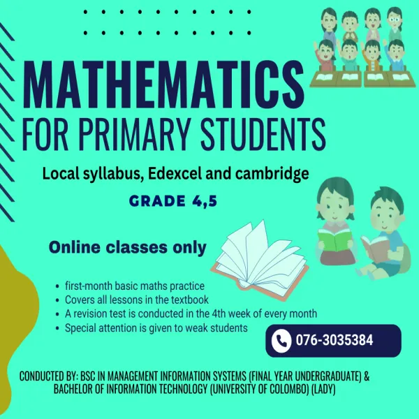 Grade 4 & 5 Mathematics English Medium (Local / Cambridge Edexcel)