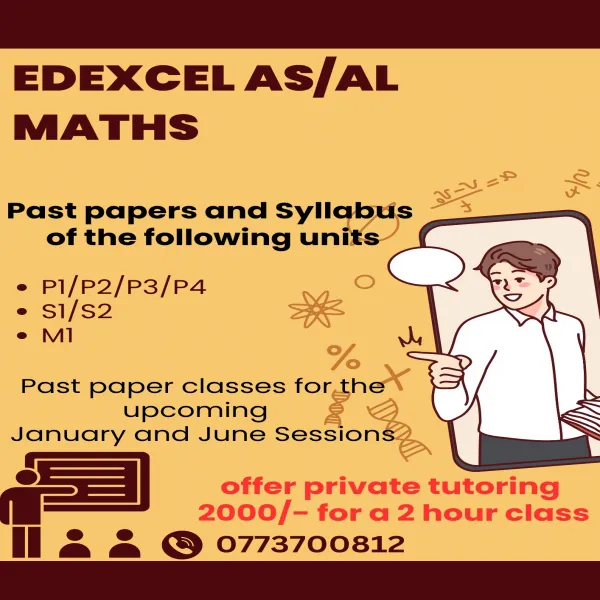 Edexcel AS/AL Maths online and physical class