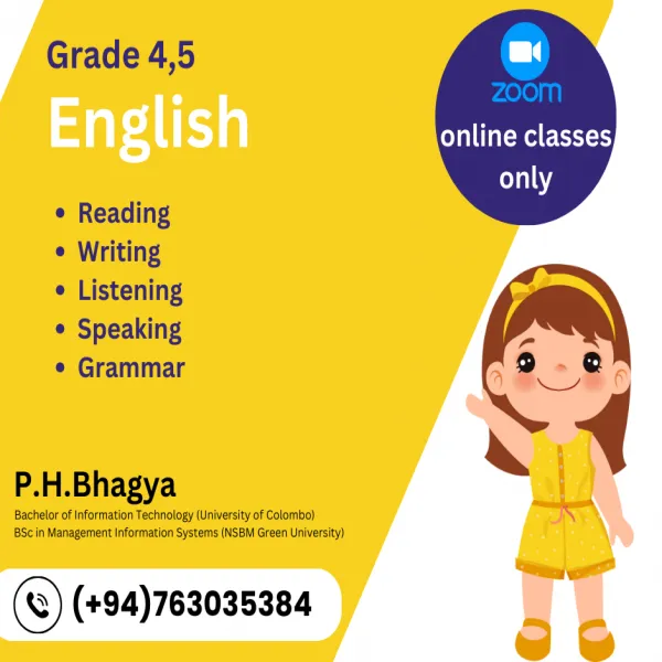 English Classes for grade 4 & 5 students