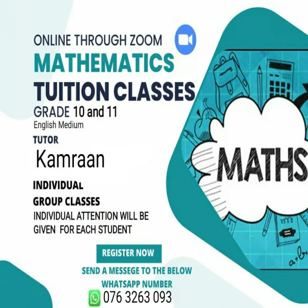 OL maths classes (English medium) for G.C.E. O/L (Local)