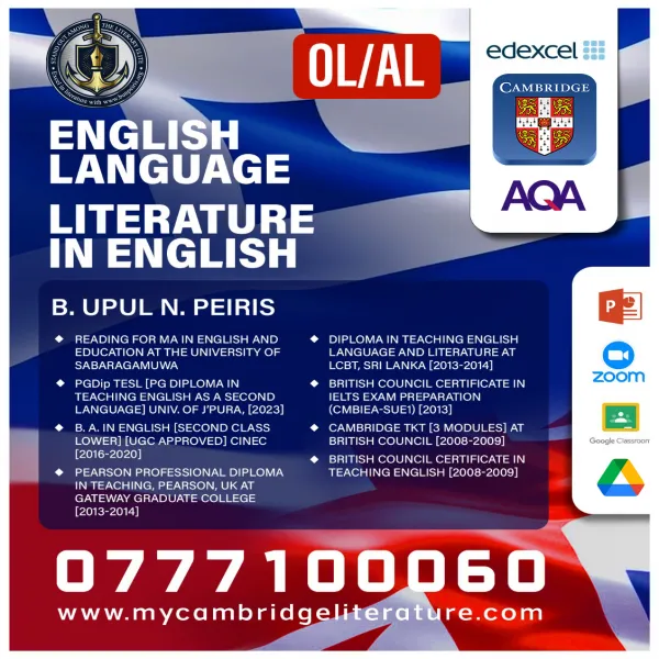 English Literature OL AL Cambridge, Edexcel