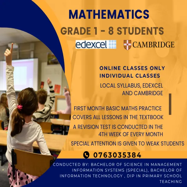 Mathematics for Grade 1 - 8
