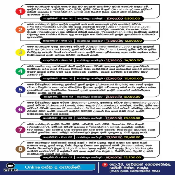 English Certificate Courses and English Diploma in Galle and Online