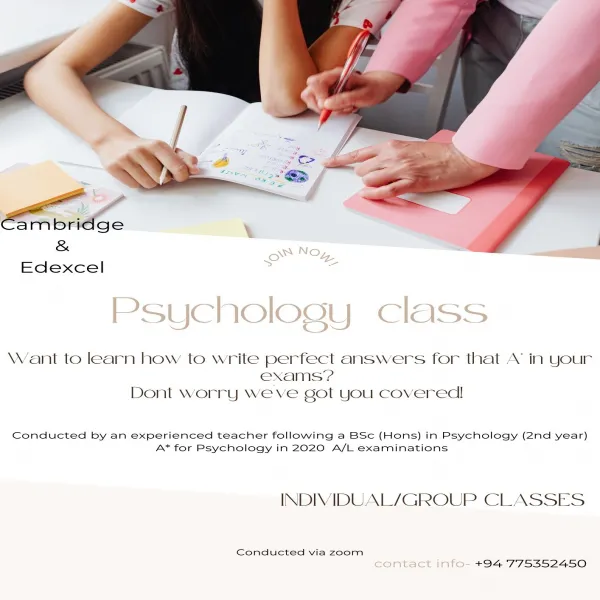 PSYCHOLOGY CLASSES FOR CAMBRIDGE AND EDEXCEL CURRICULA