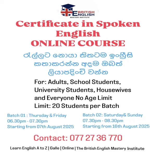 Online Spoken English Certificate Course