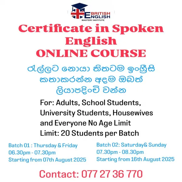 Online Spoken English Class for Adults and Kids Learn Speak in English