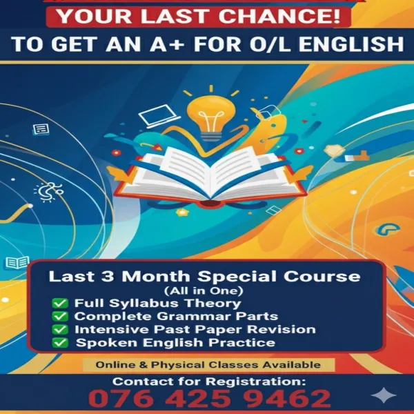 O/L English flash course for A