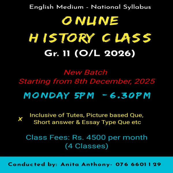 English Medium- History Class