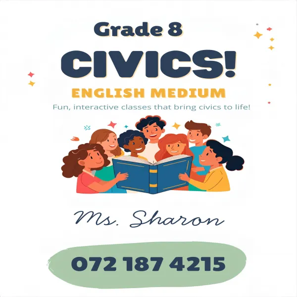 Grade 8 English medium Civics classes