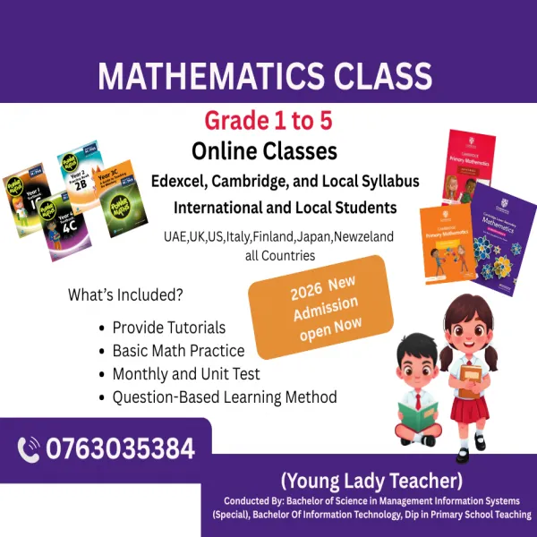 Mathematics for Grade 1 to O/L for Grade 1 to 5 in All Island