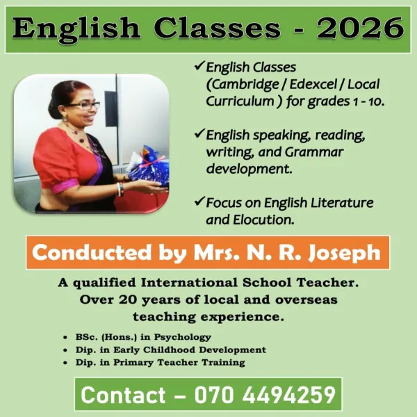 CAMBRIDGE AND LOCAL CURRICULUM ENGLISH CLASSES for Grade 1 to 11