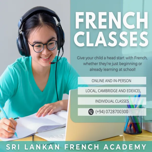 පාසල් සිසුන් සඳහා ප්‍රංශ භාෂා පන්ති