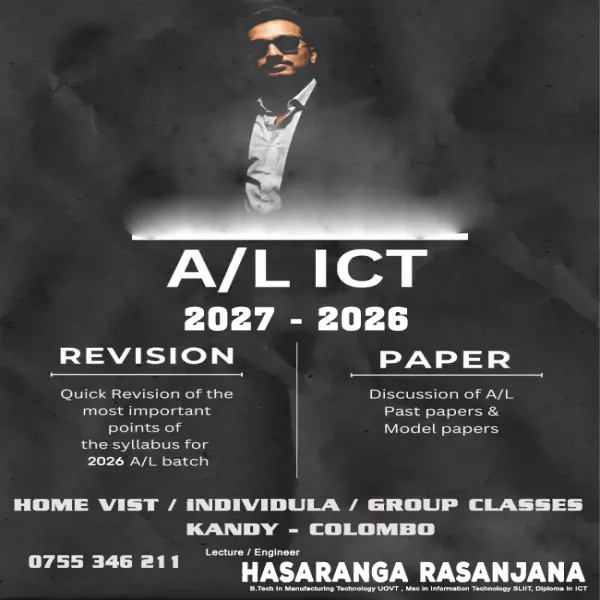 ICT for GCE A/L (Home visits available)