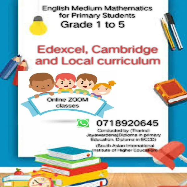 English Math Science English Medium Mathematics For Primary Students for Grade 1 to 5 in All ...