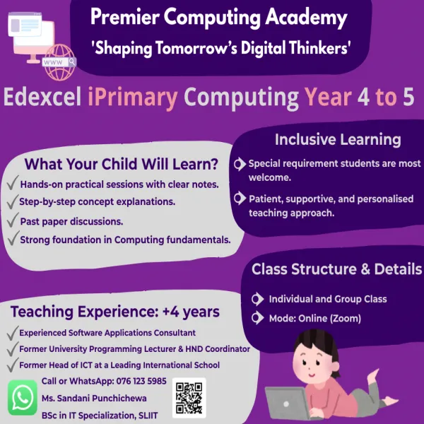 Edexcel iPrimary Computing – Year 4 to 6