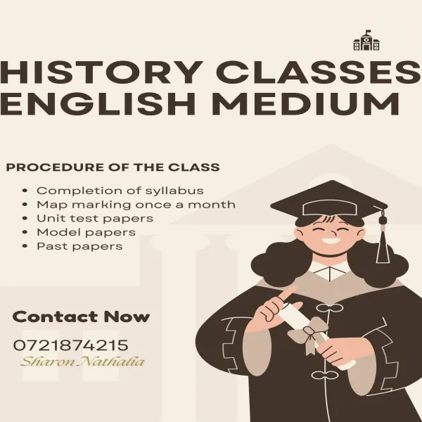 Grade 6 - 11 English Medium History Classes